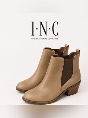 INC INTERNATIONAL CONCEPTS Tan Ankle Boots Size 6.5